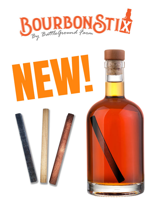 Premium Oak, Maple, & Cherry Bourbon Staves - Smoothing & Aging | BourbonStix by BattleGround Farm (3-pack)