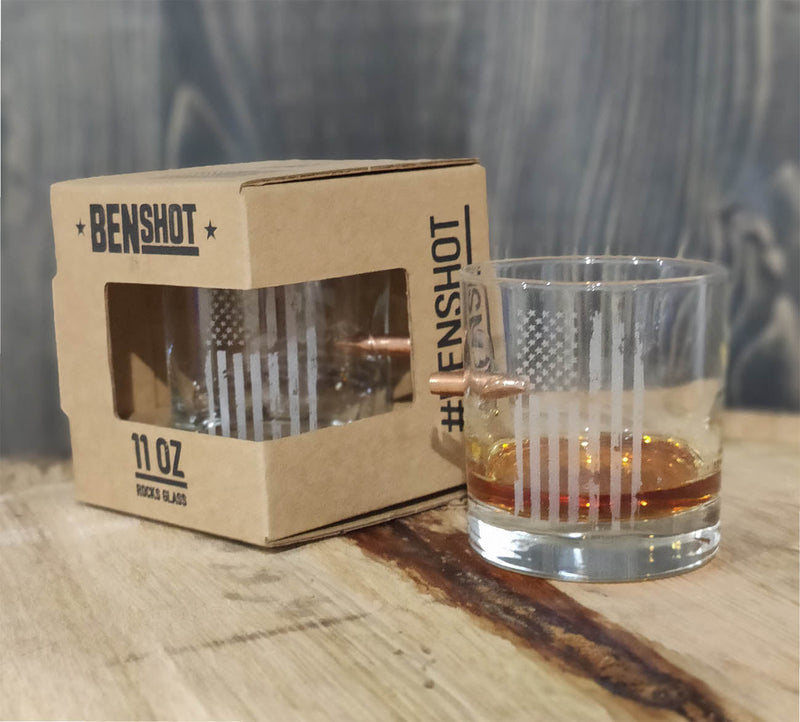 Let Freedom Ring - Whiskey Glass- 11oz Rocks W/ 308 Bullet