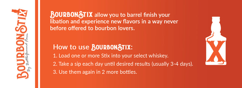 3 Pack - BourbonStix - Oak Infusion for Bourbon or Whiskey: Oak, Maple, & Cherry