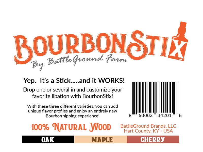3 Pack - BourbonStix - Oak Infusion for Bourbon or Whiskey: Oak, Maple, & Cherry