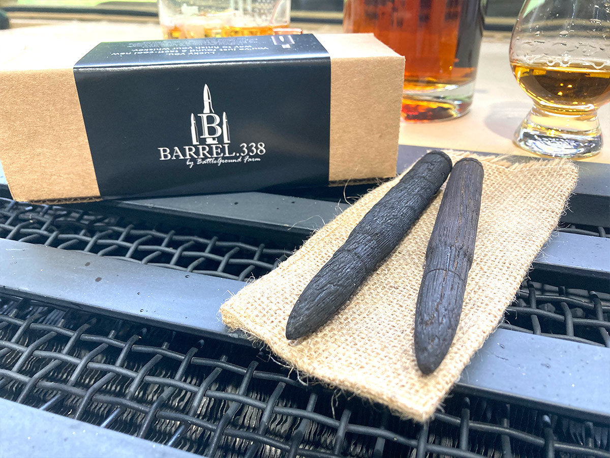 Premium Charred Oak Bourbon Staves - Smoothing & Aging | BARREL.338 by BattleGround Farm (Double Shot)