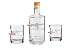 Let Freedom Ring - Decanter Gift Set & Choice BARREL.338 Bourbon Finishing Bullet