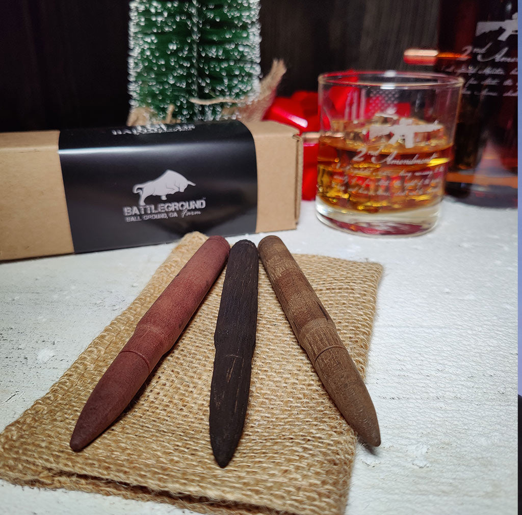 Premium Oak, Maple, & Cherry Bourbon Staves - Smoothing & Aging | BARREL.338 by BattleGround Farm (Triple Shot)