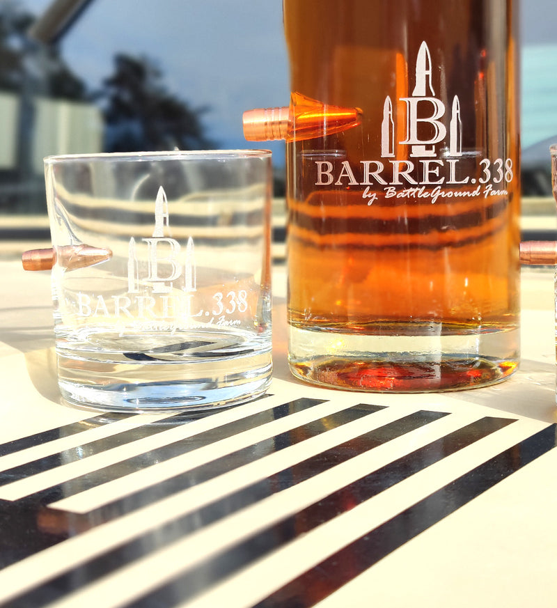 Barrel338 - Gift Set - Bullet Decanter & Rocks Glasses