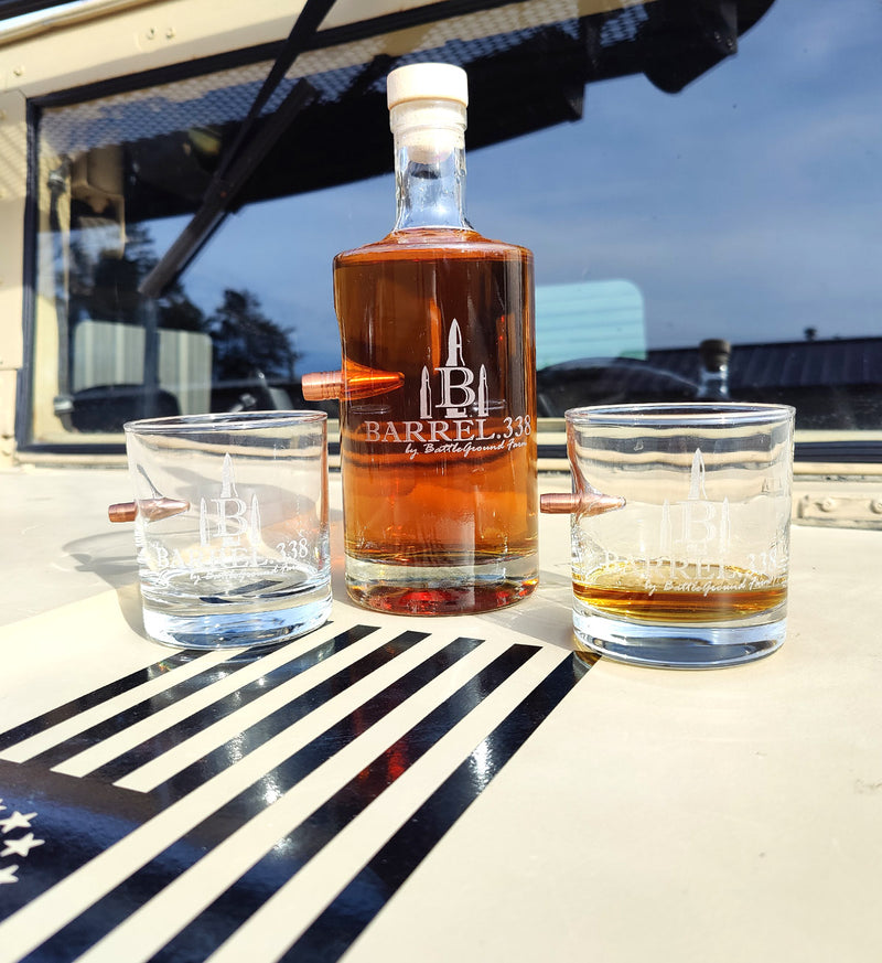 Barrel338 - Gift Set - Bullet Decanter & Rocks Glasses