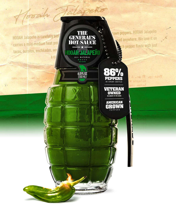 Hooah Jalepeno - General's Grenade Hot Sauce