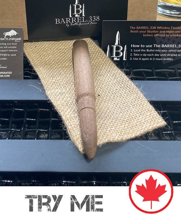 MAPLE TRY ME! - BARREL.338 - Single Shot Bourbon Finishing Bullet